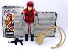 Vintage 1987 Hasbro GI Joe CRAZYLEGS v1 3.75" Action Figure & File Card Cobra