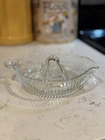 Federal Glass Vintage Clear Ribbed Citrus Reamer Juicer 6-inch