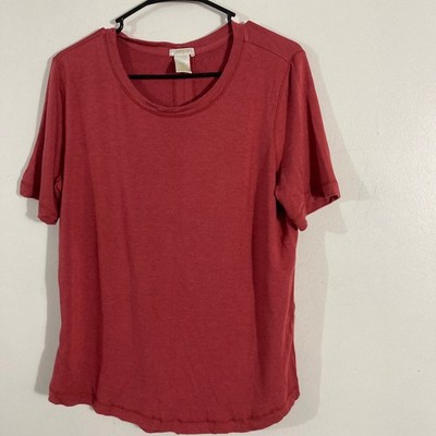 Matty M T-Shirt Womens Medium Red  Short Sleeve Scoop Neck Rayon MK7800-1420US