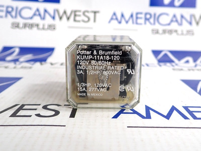 Potter & Brumfield KUMP-11A18-120 120 Volt 3 Amp 8 Stab Cube Relay *Lot of 3*