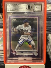 2022 Topps chrome update purple Corey seager purple refractor authentic auto 