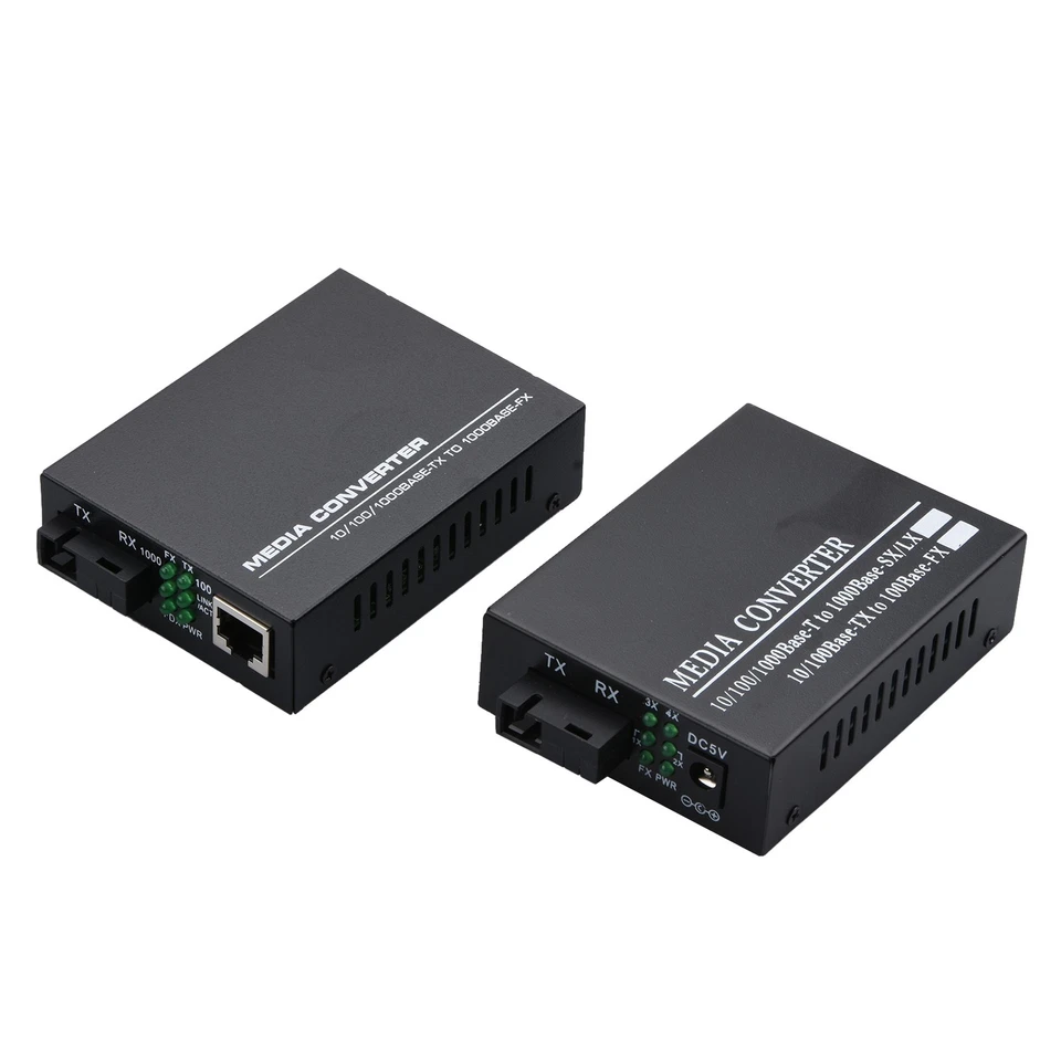 10/100/1000M Ethernet to Fiber Optic Media Converter 4 RJ45 & 1 SC fiber Port - Image 4 of 4