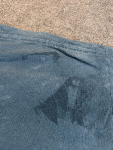 Vintage 90's The Mountain Buck Deer Graphic T-Shirt Size XL Blue Tie Dye - Picture 6 of 8