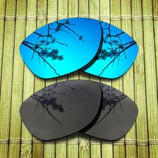 Black Blue Replacement Lens for-Oakley Madman Polarized