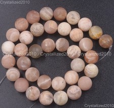 Natural Matte Frosted Sunstone Gemstones Round Beads 6mm 8mm 10mm 12mm 15.5''