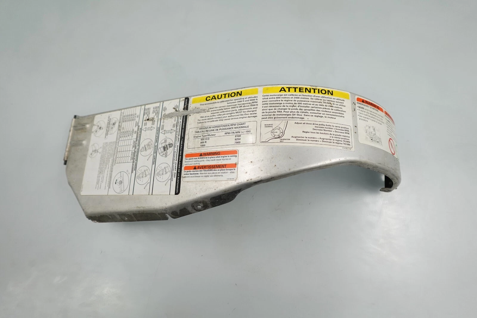 2007-2008 Ski-Doo Summit X 800R PTEK OEM Clutch Belt Cover Guard 417300332
