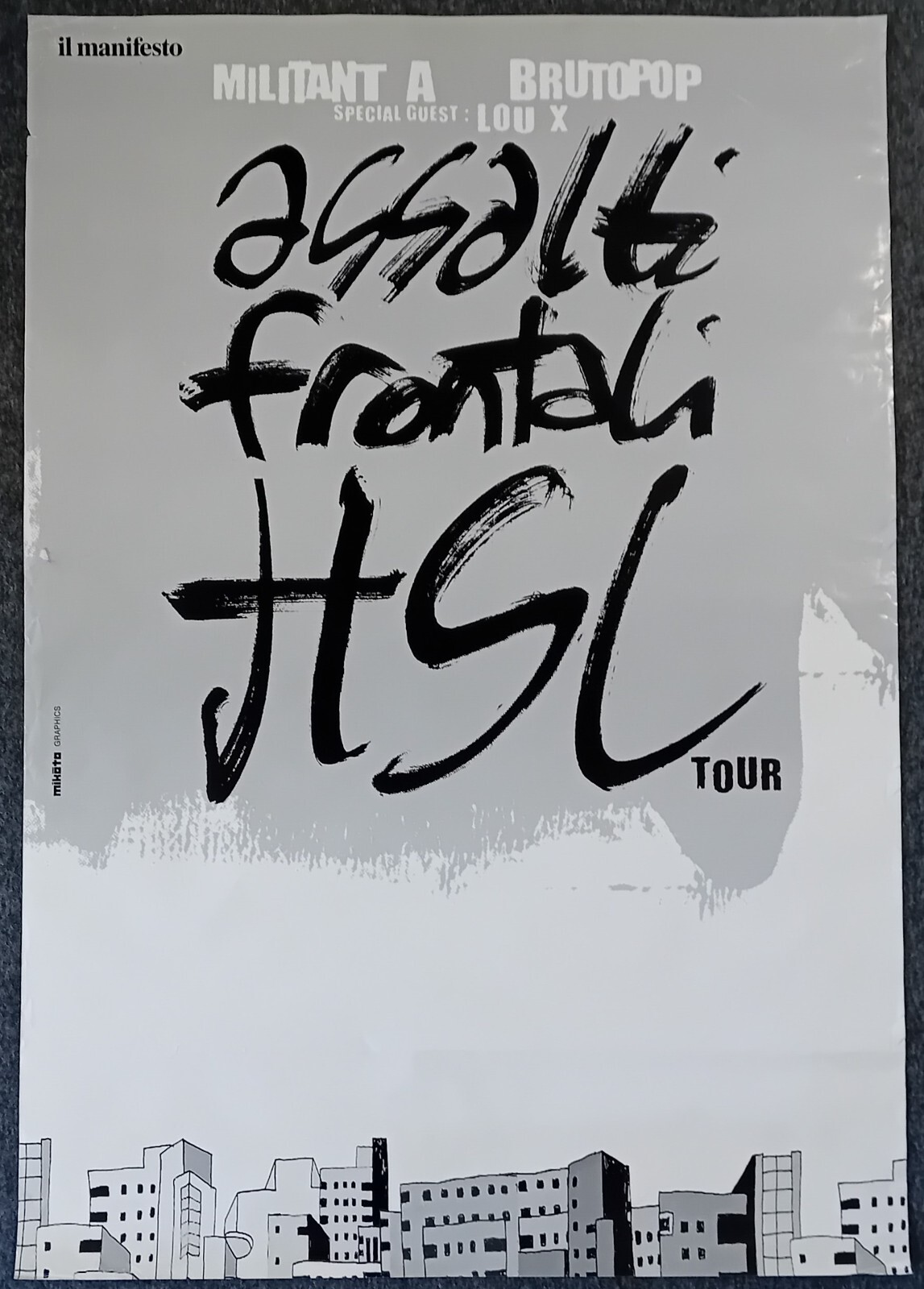 Manifesto Originale Assalti Frontali - HSL Tour (2004) Lou X, Brutopop