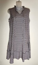 NWT Made With Love Beige and Black Print Women's Size M Dress