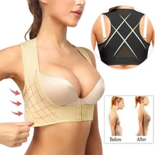 Chest Brace Up for Women Posture Corrector Shapewear Top Back Support Bra Shaper