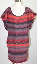 Free People Women's Sweater Dress Short Sleeve Ruched Stripe Size Small Wool 