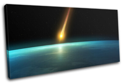 Meteor SCIENCE Armageddon Cataclysm Space SINGLE Leinwand Kunst Bild drucken