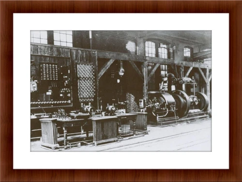 Nikola Tesla Pittsburgh Westinghouse Electric AC Motor Workshop Photo Wall Art