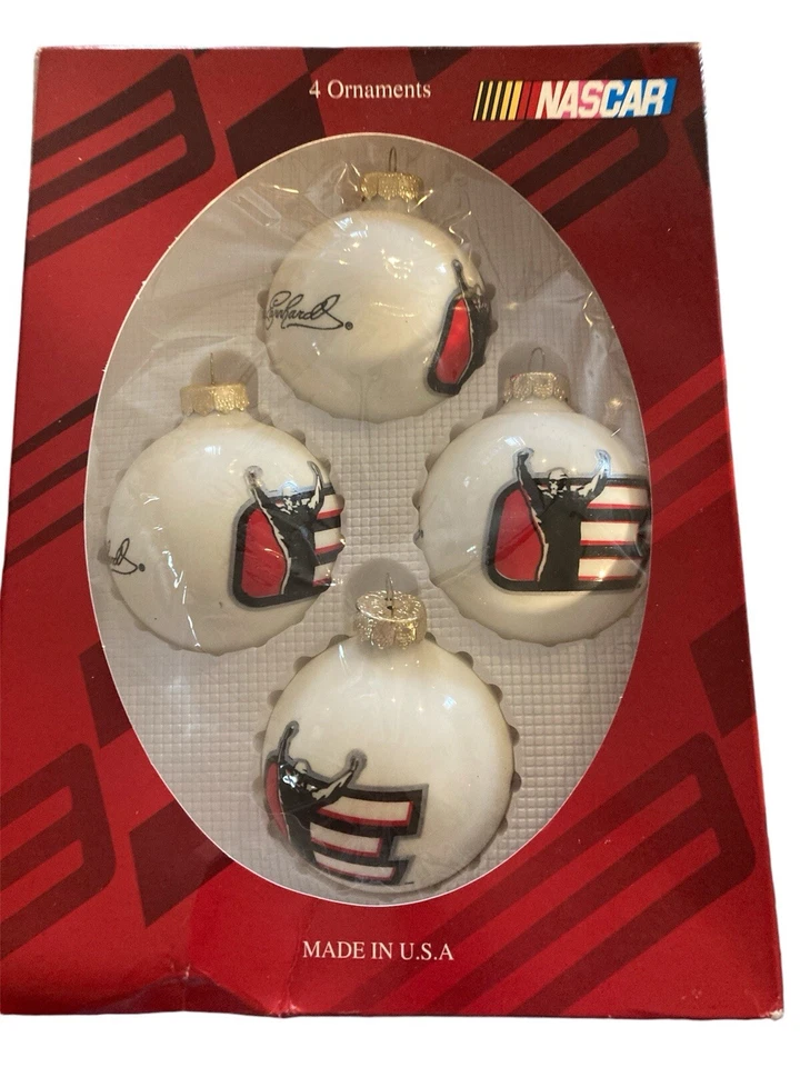 Paquete de 4 adornos navideños Nascar Dale Earnhardt 2004 vintage hechos en EE. UU. Foto 2 de 2