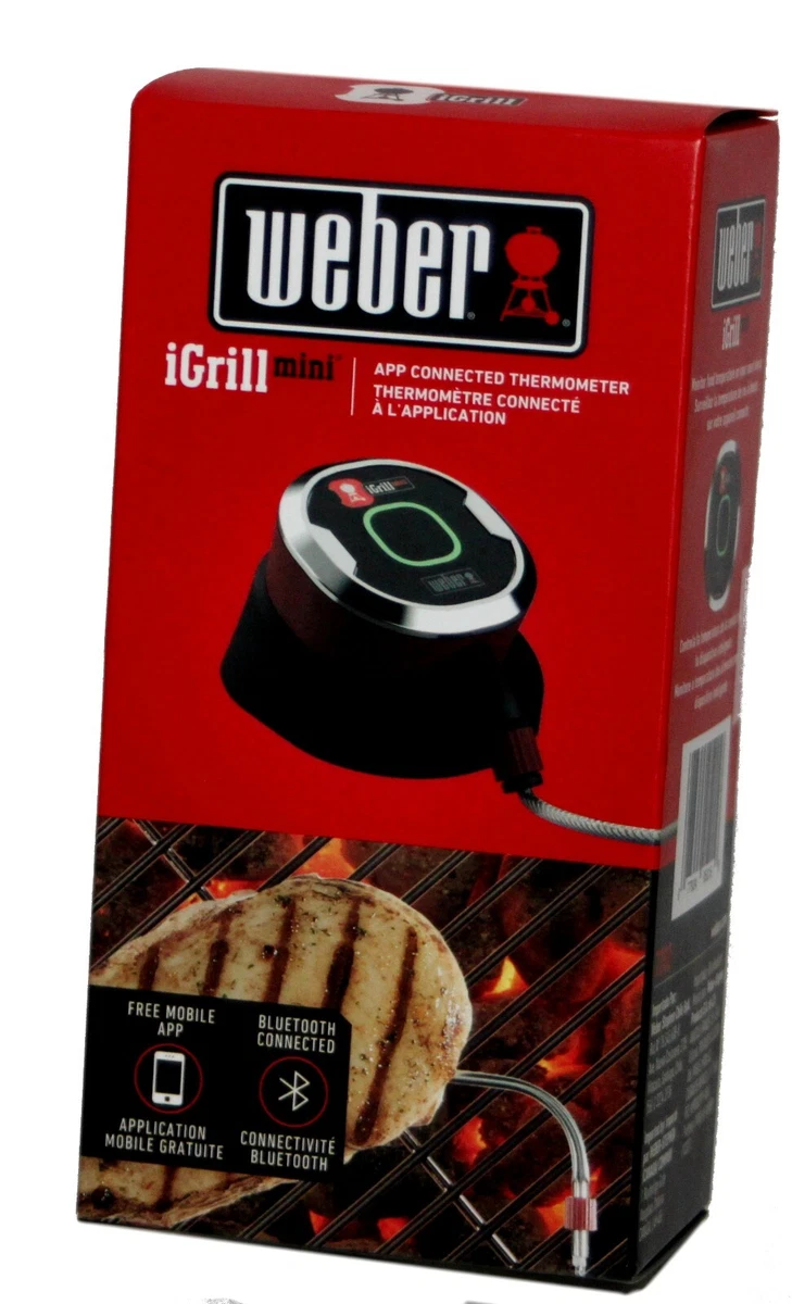 Weber Grills IGrill Mini Smart LED Wireless Bluetooth Grill Thermometer  With Single Probe - 7202