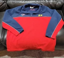 Jeff Gordon #24 Dupont Motorsports Chase Authentics 1/4 Zip Pullover X Large Red