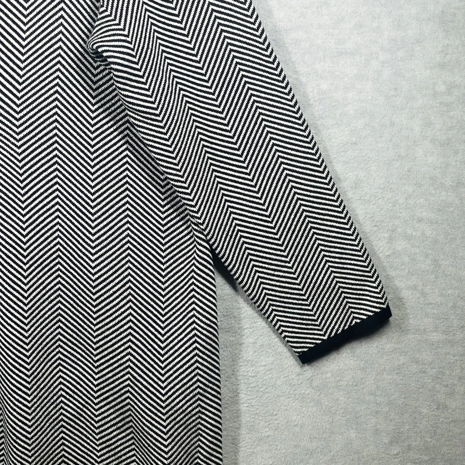 Cárdigan Chevron Charter Club para mujer talla 3X cierre dorado clásico minimalista usado en excelente estado Foto 4 de 4