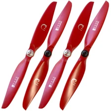 XOAR DJI Phantom 3 & 4 Red Wood Self-Tightening Propeller Props 9450 (2 Pairs)