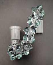 Icy Blue (Zen) Hobnail 14mm Female-Male Glass Drop Down Attachment