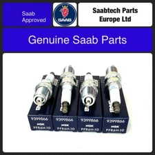 SAAB 9-3 VIGGEN & 9-5 AERO SPARK PLUG SET, BRAND NEW, GENUINE, 9399866 PFR6H-10