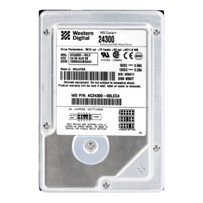 FESTPLATTE WD CAVIAR 24300 AC24300-00LC 4.3GB 5400U/min ATA IDE 512KB 3.5'' Zoll