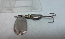 Vintage Wright & McGill RAZZLE DAZZLE #3 Nickel 1" inline Spinner Fish Lure 1960