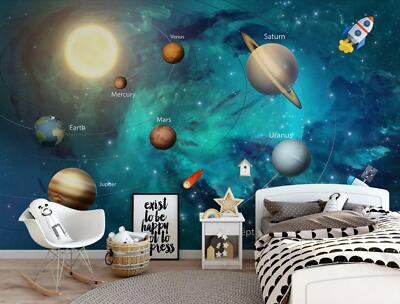 3D Milky Way Galaxy 7067NA Wallpaper Wall Mural Removable Self-adhesive Fay