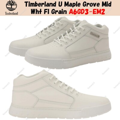 Timberland U Maple Grove Mid Wht Fl Grain A6GD3-EM2 Men's Size