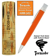 Retro 51 #VRR-2452  Autumn Orange Twist Action Tornado Rollerball Pen
