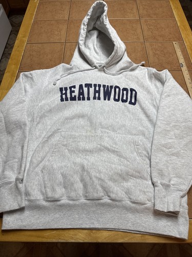 Vintage Champion Reverse Weave Heathwood Hoodie Sz L Charleston South Carolina - Image 1