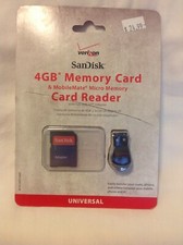 Verizon SanDisk 4GB Memory Card NEW in package