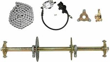 32" Go Kart Rear Live Axle Kit, Sprocket  Hub, Brake Assembly, chain