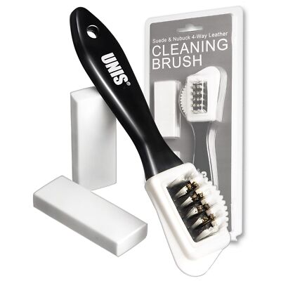 Suede & Nubuck Leather 4 Way Cleaning Caring Brush Shoe & Boots Cleaner Essentia
