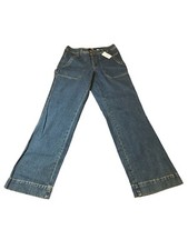 I.E. Vintage 90s / Y2K Carpenter Wide Leg / Baggy Jeans Size 4 NWT Cinched Waist