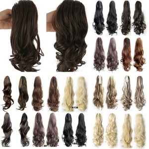 Clip In Hair Extension Ponytail Red Dark Brown White Blonde Ginger