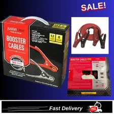 Justincase Power on the Go Heavy Duty Booster Cables, 12 Foot 8 Gauge,  JCBC1208