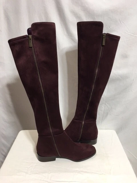 Botas planas de gamuza para mujer Michael Kors $199 bromely Riding Damson talla 5M nuevas con caja Foto 2 de 4