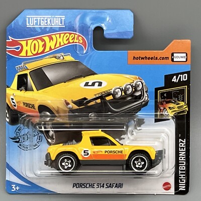 Hot Wheels Nightburnerz Porsche 914 Safari Yellow Short Card Read
