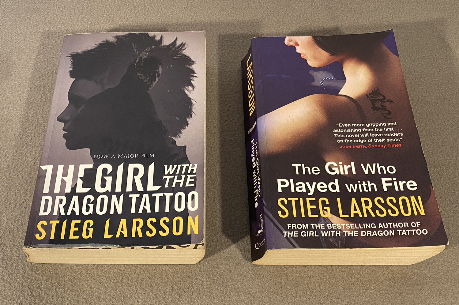 Stieg Larsson The girl who played with fire & the girl with the dragon tattoo
