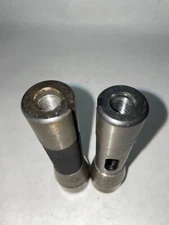 3/8" AND 3/4" HOLE;48mm PROJECTION R8 TAPER SHANK ENDMILL HOLDER/ADAPTER LOT OF2