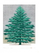 NEW Hajime Namiki Woodblock Print  Tree Scene-139  One Tree Rare Japanese Art