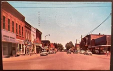 RARE Vintage Postcard Berrien Springs Michigan Main Street MI Niles Benton