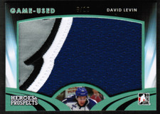2015-16 ITG Heroes and Prospects Patch Emerald #GUP06 David Levin /10 (rf 31784)