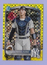 2025 1st Bowman Rafael Flores Yankees Yellow Geometric Variation #46/75