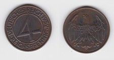 4 Pfennig Kupfer M&uuml;nze Weimarer Republik 1932 A "Br&uuml;ning Taler" (155962)