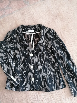 Elegance Paris Blazer, Gr.42, Schwarz gemustert, neuwertiger Zustand