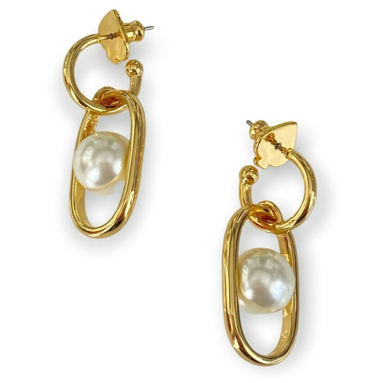 Auth New KATE SPADE Glamorous Strands Pearl Drop Earrings on Card w/Dust Bag