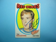 1971/72 TOPPS NHL HOCKEY CARD #52 TIM ECCLESTONE EX+ SHARP!! AUTO AUTOGRAPH