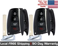 2x New Replacement Key Fob Remote SHELL / CASE For 2013-2018 Hyundai Santa Fe