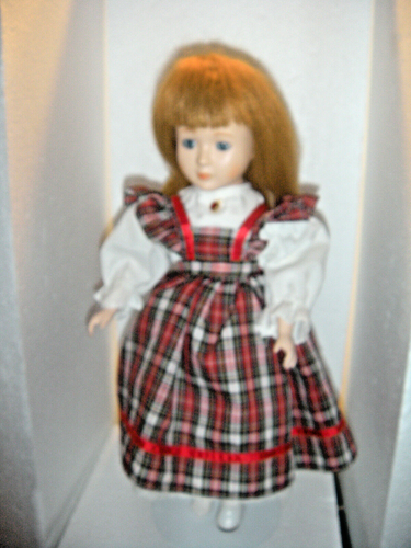 Vintage Mann handgefertigte Porzellanpuppe 14 1/2 Zoll - Bild 1 von 12