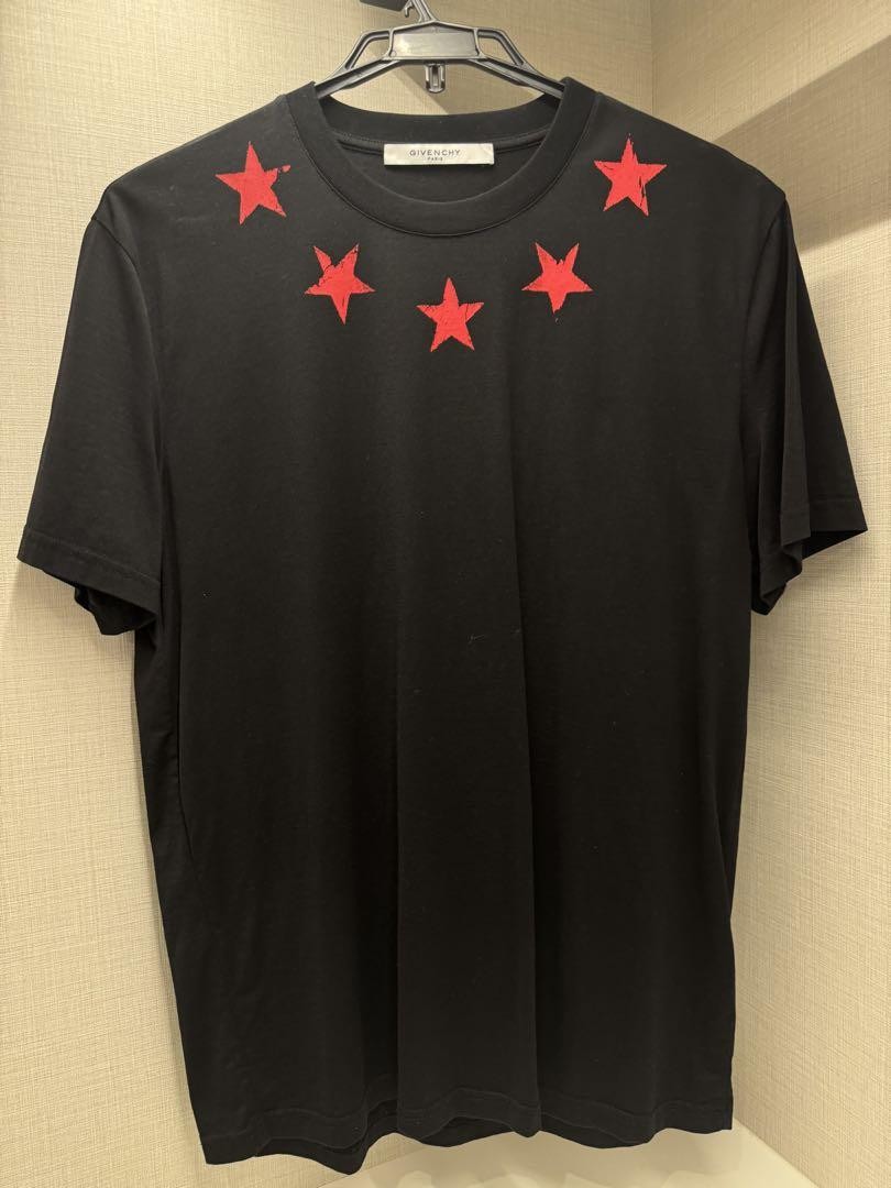 Givenchy Black Tshirt with Star Pattern - image 1